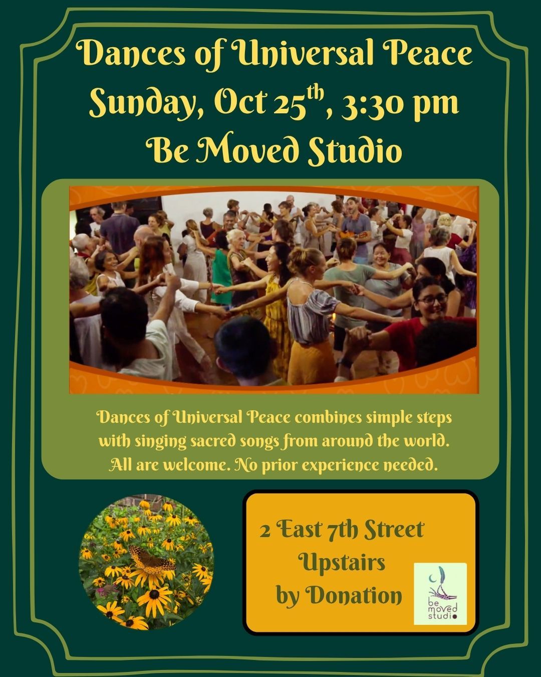 join Clark and Malika on sunday oct 25th
no registration is needed/
3:30-4:30/ by donation